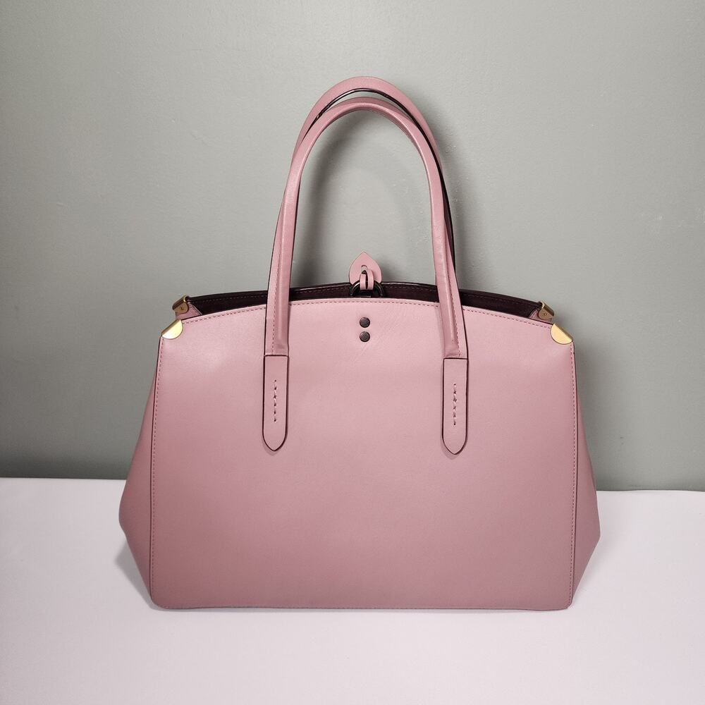 Coach 22821 Cooper Carryall Gunmetal Dusty Pink Glovetanned Leather - Picture 4 of 8